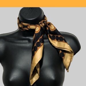 Vintage 70s Symphony Gold/Black Neck Scarf RARE!